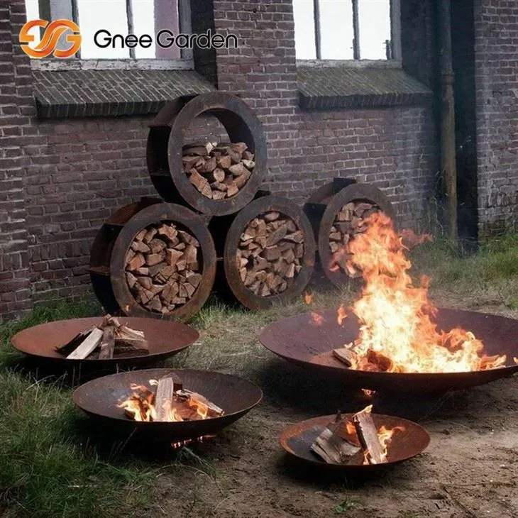 Corten Steel Fire Bowl Rust Resistant Outdoor