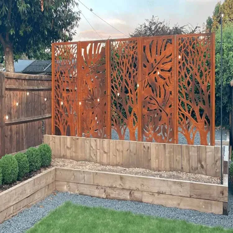 ฉากกั้นห้องแบบ Corten ที่มีลวดลายศิลปะ