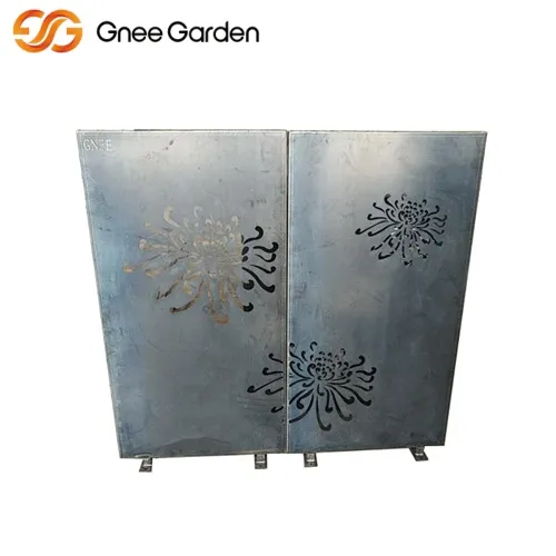 หน้าจอ Corten Garden พร้อมลวดลายดอกเบญจมาศ