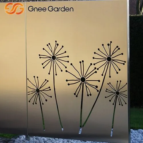 หน้าจอความเป็นส่วนตัวของ Corten Metal Dandelion Dandelion