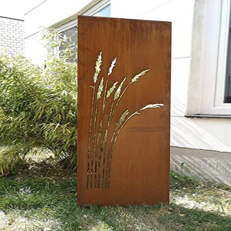 หน้าจอ Corten Steel Garden ปรับแต่งเป็นรูปสี่เหลี่ยมผืนผ้า