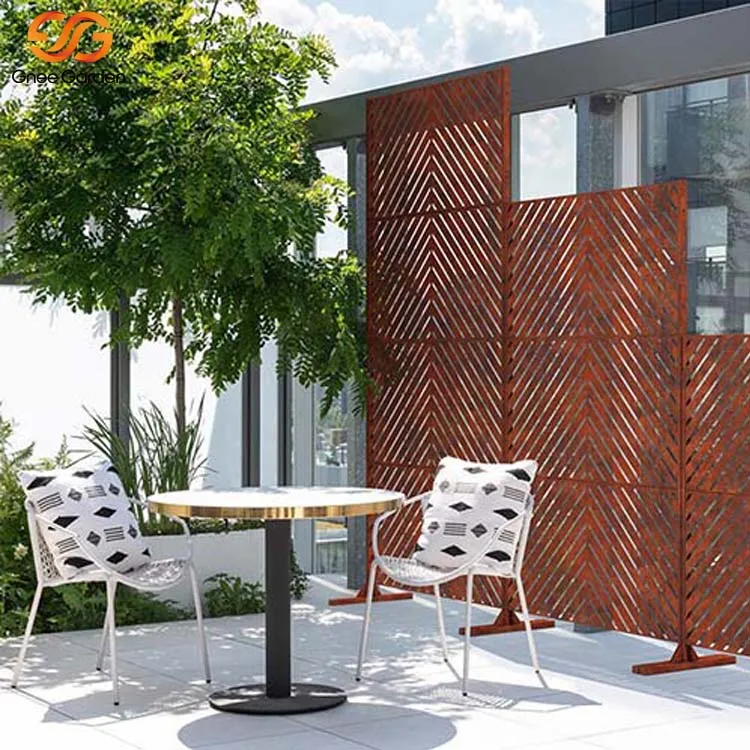 หน้าจอตกแต่งโลหะ Corten Steel
