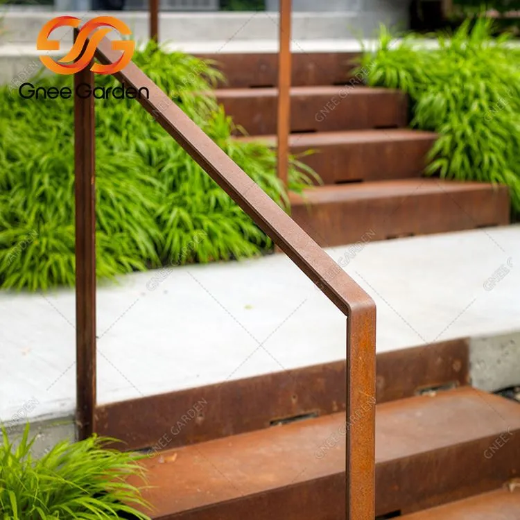 บันไดสวนภูมิทัศน์ Corten Steel ที่ทันสมัย