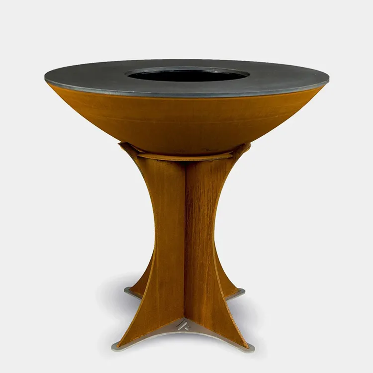 เตาบาร์บีคิวไม้กลางแจ้ง Corten Steel