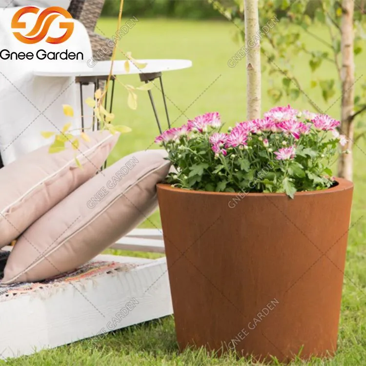 กระถางเหล็กคอร์เทนสไตล์โมเดิร์น