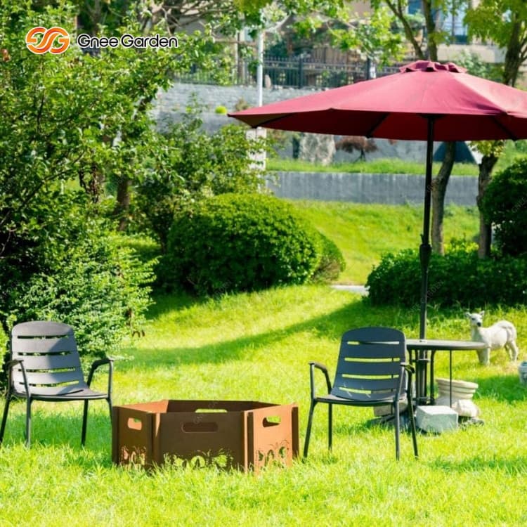 หลุมไฟ Corten Steel กลางแจ้งที่ทันสมัย