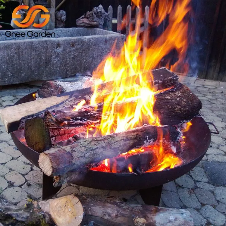 Patio Camping การเผาไหม้ไม้ Corten Steel Fire Pit