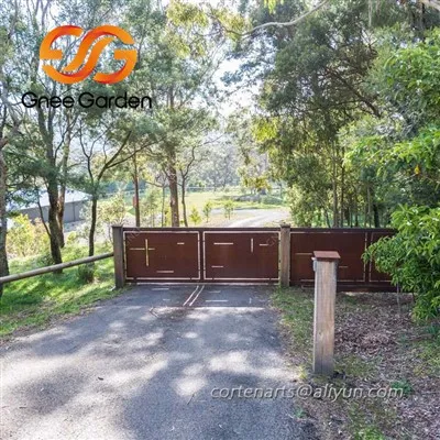 ประตูประตูโลหะสนามหลังบ้าน Corten Steel